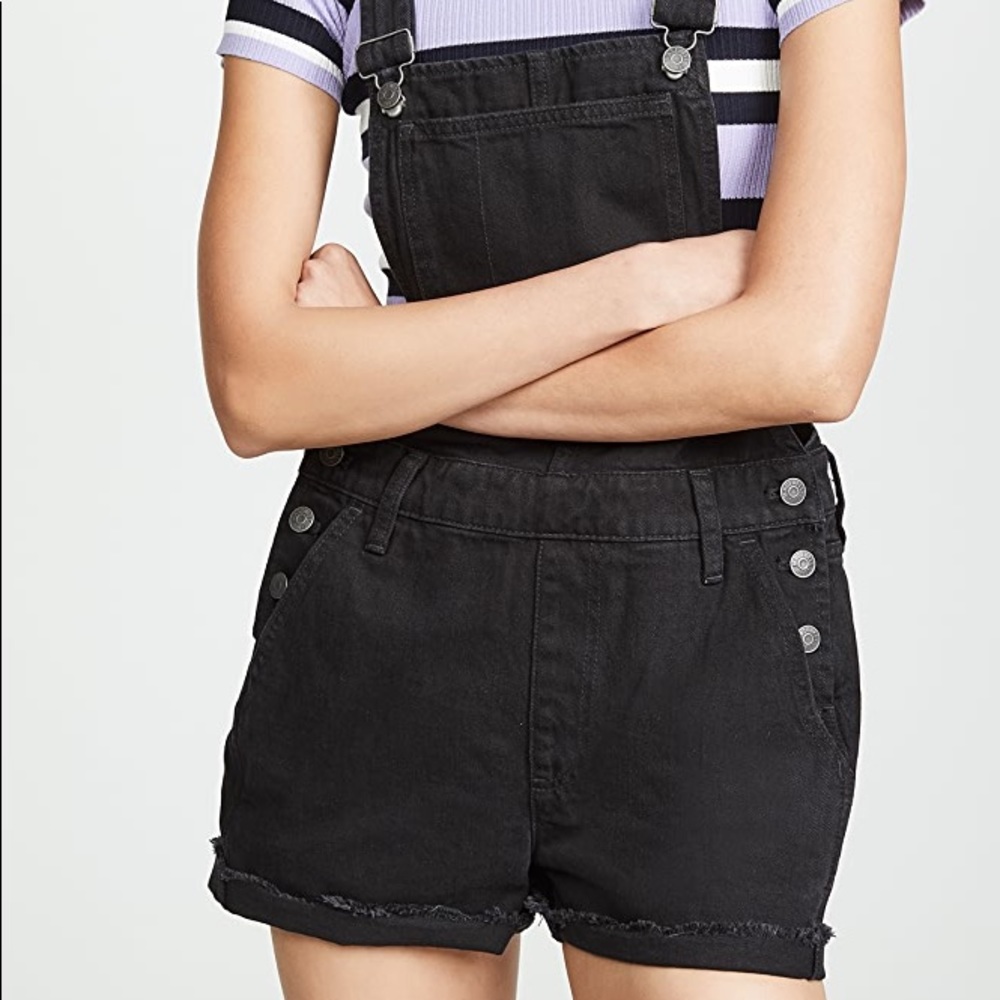 MADEWELL black short overalls